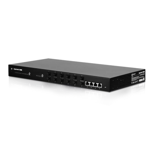 UBiQUiTi EdgeSwitch 4x1000Mbps + 12x1000Mbps SFP, Fémházas, Menedzselhető, Rackes - ES-12F