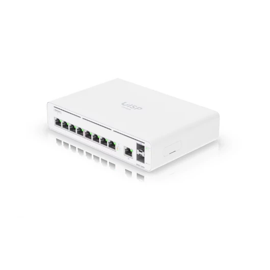 UBiQUiTi UISP Console Switch 9x1000Mbps + 2x10Gbps SFP+, Menedzselhető, Asztali, Rackes - UISP-CONSOLE