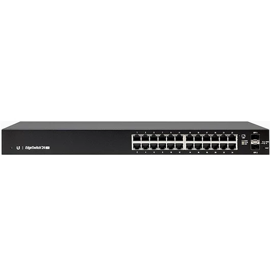 UBiQUiTi EdgeSwitch 24x1000Mbps + 2x10000Mbps SFP+, Menedzselhető, Rackes - ES-24-LITE