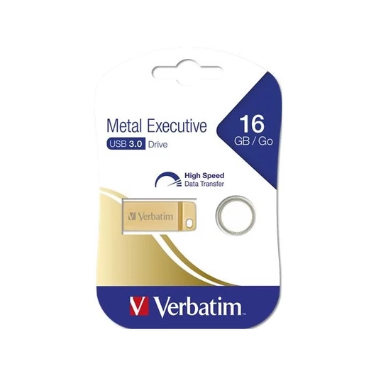 VERBATIM Pendrive, 16GB, USB 3.0,  "Exclusive Metal" arany