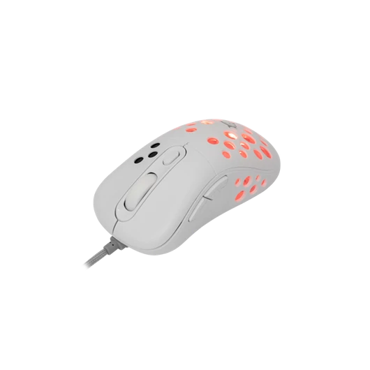 White Shark AZRAEL-W, GM-5013W gamer egér,6D, fehér, 7200 dpi, RGB