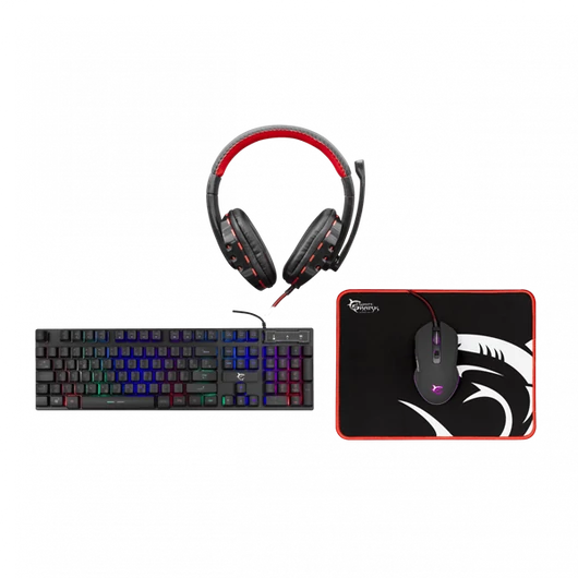 White Shark COMANCHE-3 gamer combo billetyűzet (magyar) + egér + fejhallgató + egérpad