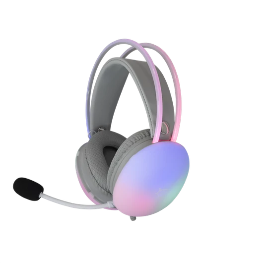 White Shark FIREFLY-W, GH-2342-W gamer fejhallgató, fehér/RGB, (3.5 Jack)