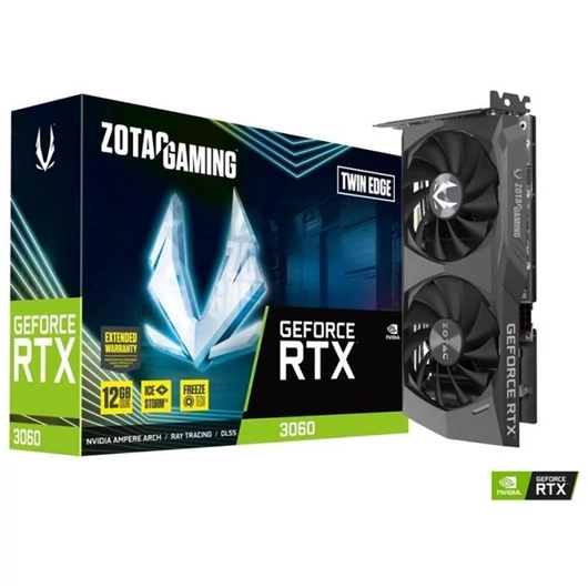 ZOTAC Videókártya PCI-Ex16x nVIDIA RTX 3060 12GB DDR6 Twin Edge