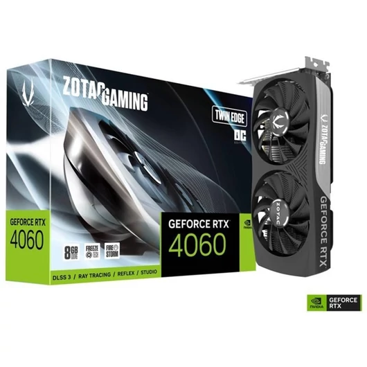 ZOTAC Videókártya PCI-Ex16x nVIDIA RTX 4060 8GB DDR6 Twin Edge OC