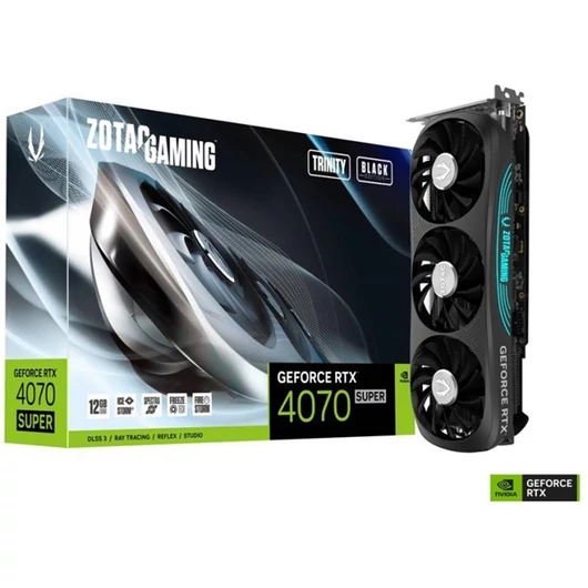 ZOTAC Videókártya PCI-Ex16x nVIDIA RTX 4070 SUPER 12GB DDR6X Trinity