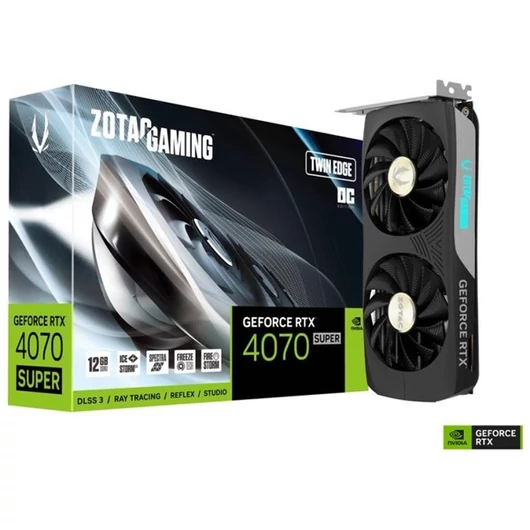 ZOTAC Videókártya PCI-Ex16x nVIDIA RTX 4070 SUPER 12GB DDR6X Twin Edge OC