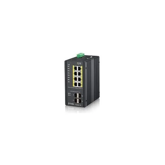 ZYXEL Switch Ipari 8x1000Mbps (8xPOE) + 4xGigabit SFP Menedzselhető, Rackes, RGS200-12P-ZZ0101F