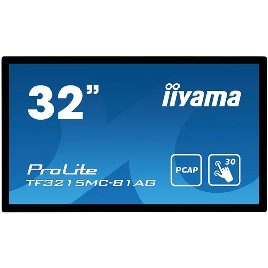 iiyama 24/7 interaktív kijelző, 31,5" , 1920x1080, 16:9, 500cd, 8ms, 3000:1,VGA/HDMI, TF3215MC