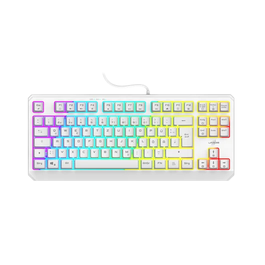 uRAGE by HAMA 217819, GAMING URAGE EXODUS 220TKL BILLENTYŰZET, RGB, FEHÉR