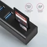 AXAGON HMA-CR3A 3 portos USB 3.2 HUB kártyaolvasóval, fekete
