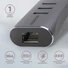 AXAGON HMA-GL3AP 3 portos USB 3.2 HUB LAN csatlakozóval, ezüst
