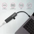 AXAGON HMC-GL3A USB-C 3portos USB hub és gigabit Ethernet RJ45 LAN, fekete