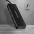 AXAGON HUE-G1A 4 portos USB-C slim hub, fekete
