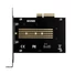 AXAGON PCEM2-NC PCIE NVME M.2 x4 M-Key slot adapter passzív hűtéssel