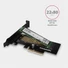 AXAGON PCEM2-N PCIE NVME M.2 x4 M-Key slot adapter