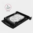 AXAGON RHD-P25 3,5"vagy PCI slotba 2x2,5" SSD/HDD beépítő keret, fekete