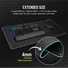 CORSAIR Egérpad MM700 RGB Extended Gaming, 930x400mm, fekete