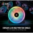 CORSAIR Rendszerhűtő Ventilátor, LL120 RGB LED, 12cm, fekete