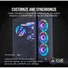 CORSAIR Rendszerhűtő Ventilátor, LL140 RGB, 14cm, fekete
