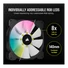 CORSAIR Rendszerhűtő Ventilátor, iCUE SP140 RGB ELITE, 14cm, fekete