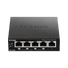 D-LINK Switch 5x1000Mbps (4xPOE+) Fémházas Asztali, DGS-1005P/E
