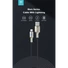 DEVIA USB - LIGHTNING ADAT- ÉS TÖLTŐKÁBEL 1,5 M-ES VEZETÉKKEL, 5V/2,1A, EZÜST/FEKETE