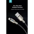 DEVIA USB - LIGHTNING ADAT- ÉS TÖLTŐKÁBEL 1,5 M-ES VEZETÉKKEL, 5V/2,1A, EZÜST/FEKETE