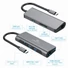 GEMBIRD Adapter, USB-C - USB HUB + HDMI + PD + Kártyaolvasó + LAN RJ45