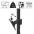 HAMA 118494, MONITORKAR DUPLA, FULL MOTION, 100X100, 2*35"-IG, FEKETE