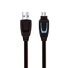KONIX - MYTHICS PS4 Play & Charge + Töltő kábel 3m (LED-es), Fekete