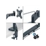 LEITZ, Ergo Dual helytakarékos monitor- és laptopkar, sötétszürke