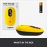 LOGITECH Egér - POP Vezeték Nélküli + (Emoji gomb), Blast Yellow
