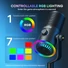 MAONO DM30 RGB Programmable Gaming USB Microphone, Fekete