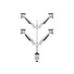 MULTIBRACKETS 4 karos asztali konzol, M VESA Gas Lift Arm Quad White (15-32", max.VESA: 100x100 mm, 10 kg)