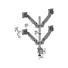 MULTIBRACKETS 4 karos asztali konzol, M VESA Gas Lift Arm Quad White (15-32", max.VESA: 100x100 mm, 10 kg)