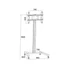 MULTIBRACKETS Gurulós padlóállvány, M Display Stand 180 Single Black (24-65", max.VESA: 700x400 mm, 50kg)