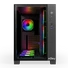 NJOY Ház Midi ATX AURA Tápegység nélkül, USB2.0+3.0, Fekete RGB