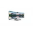 PHILIPS Ívelt monitor 48.8" 499P9H, 5120x1440, 32:9, 450cd/m2, 5ms, USB-C(+dokkoló)/3xUS/LAN/DP/2xHDMI, hangszóró/webkam