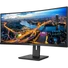 PHILIPS Ívelt VA monitor 34" 346B1C, 3440x1440, 21:9, 300cd/m2, 4ms, USB-C/USB-B/4xUSB/HDCP/LAN/DP/HDMI, hangsz.