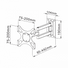 SBOX LCD-2903 fali konzol, dönthető, forgatható, 19"-37", 200x200, max 25 kg