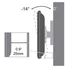 SBOX PLB-3446T fali konzol, dönthető, 37"-70", 600x400, max. 35 kg