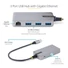 STARTECH USB HUB 3xUSB 3.2, 1xLAN, 30cm kábel