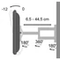 TECHLY ICA-PLB 148L dönthető fali karos konzol 32-65" LCD kijelzőhöz, fekete