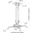 TECHLY ICA-PM 18S univerzális mennyezeti projektor konzol, 38-58 cm, ezüst