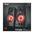 TRUST Megvilágított 2.0 hangszórókészlet 21202 (GXT 608 Tytan Illuminated 2.0 Speaker Set)