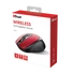 TRUST Vezeték nélküli tölthető egér 24019 (Zaya Rechargeable Wireless Mouse - red)