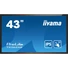 iiyama 24/7 interaktív kijelző, 42,5", 3840x2160, 16:9, 500cd, 8ms, 1200:1, HDMI/USB/Ethernet, T4362AS