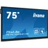 iiyama 24/7 interaktív kijelző, 75", 3840x2160, 16:9, 400cd, 8ms, 1200:1,VGA/HDMI/USB-C/LAN/RS232, TE7512MIS