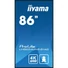 iiyama Prolite  IPS LFD 85.6" LH8654UHS-B1AG, 3840x2160, 16:9, 500cd/m2, 8ms, DVI/VGA/HDMI/DP/USB/LAN, fekete, pivot